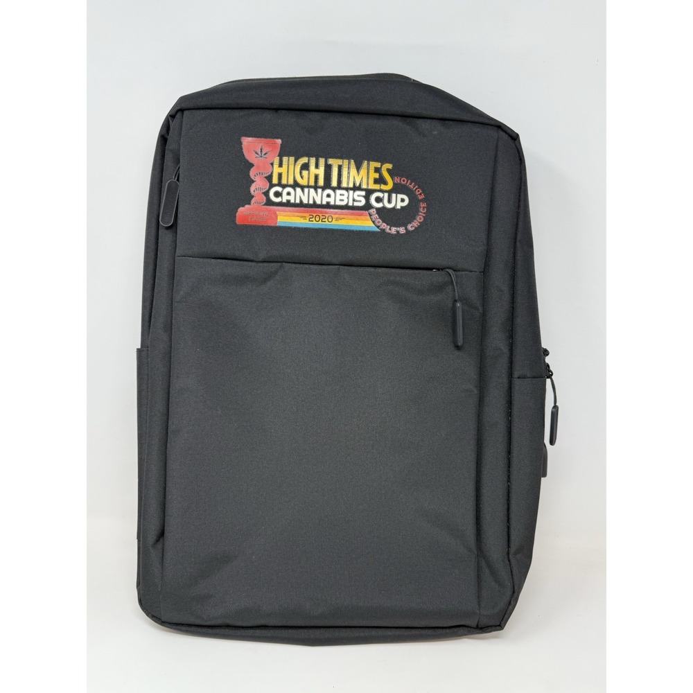 High Times Backpack Laptop Bag 2020 Cannabis Cup People's Choice Judge Black USB